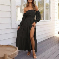 Ravienna™ Off-Shoulder Kleid Mit Eleganter Leichtigkeit in Schwarz