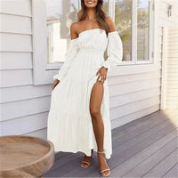 Ravienna™ Off-Shoulder Kleid Mit Eleganter Leichtigkeit in Weiß