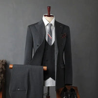 Vossler™ 3-Teiliges Anzugset In Premium-Alfaiataria in Hellgrau