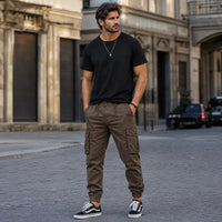 Everest™ Cargohose mit Utility-Taschen und Jogger-Bündchen in Braun
