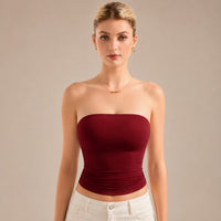 Belisse™ Bandeau-Top mit Figurbetontem Sitz und Premium-Komfort in Rot