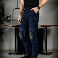 Mirage™ Wasserdichte Tactical-Hose mit verstärkten Knieschonern in Marineblau