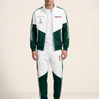 Cassian Paris™ Set mit Stehkragenjacke und Jogginghose in Grün