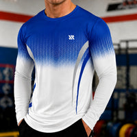 Valen™ Langarmshirt aus Sportgewebe mit UV-Schutz in Blau