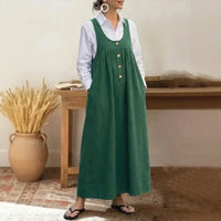 Meadow™ Kleid Im Latzkleid-Stil Mit Minimalistischen Knöpfen Vorne in Grün