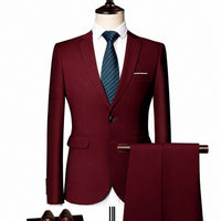 Monaco Royal™ Set mit Premium-Sakko und Slim-Fit-Hose in Rot