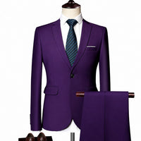 Monaco Royal™ Set mit Premium-Sakko und Slim-Fit-Hose in Lila