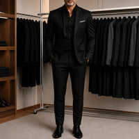 Monaco Royal™ Set mit Premium-Sakko und Slim-Fit-Hose in Schwarz