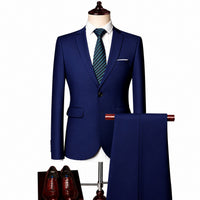 Monaco Royal™ Set mit Premium-Sakko und Slim-Fit-Hose in Dunkelblau