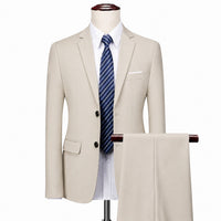 Monaco Royal™ Set mit Premium-Sakko und Slim-Fit-Hose in Beige