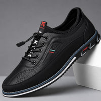 Milan™ Premium-Ledersneaker mit Schnellverschluss-System in Schwarz