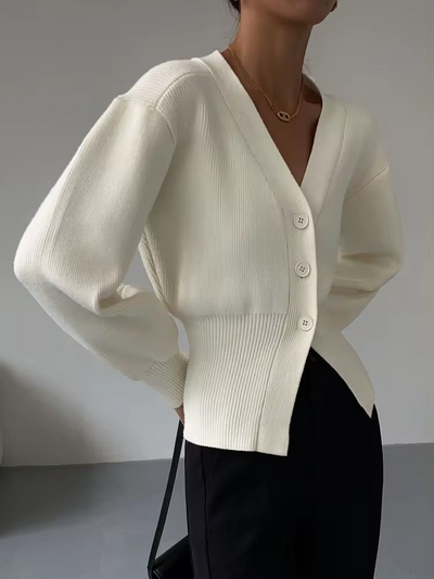 Kiana | Strickjacke mit V-Ausschnitt und Knopfleiste für Damen