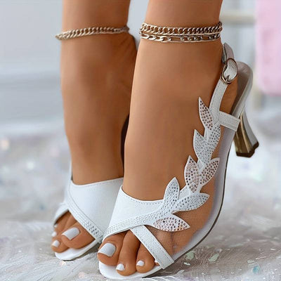 Johanna - Elegante Damen-Sandalen mit Mesh und hohen Absätzen