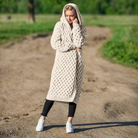 NIKITA - Bequeme strickjacke in Weiß