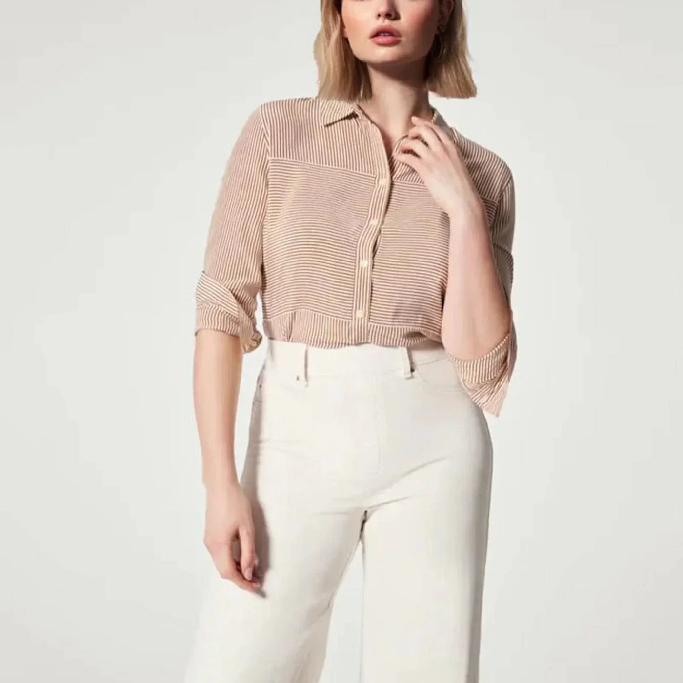 Damen-Jeans im Denim-Stil mit weitem Bein