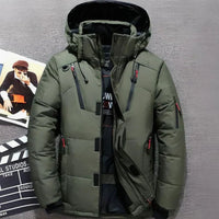 Winterjacke Damen Gefütterte Kapuzenjacke mit Reißverschlusstaschen für kalte Tage in Grün