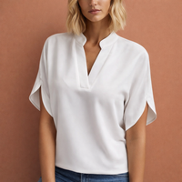 Elegante luftige Bluse für Damen mit schmeichelhaftem Schnitt | Maud in Weiß