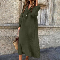 Luna™ - Langärmeliges Midikleid (1+1 GRATIS) in Armeégrün