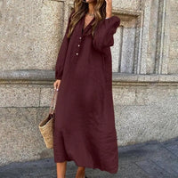 Luna™ - Langärmeliges Midikleid (1+1 GRATIS) in Weinrot