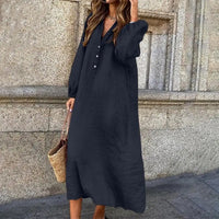Luna™ - Langärmeliges Midikleid (1+1 GRATIS) in Marineblau