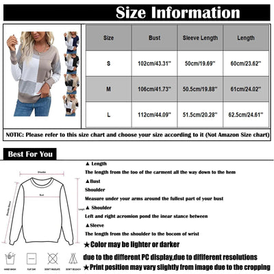 Lässiger karierter Langarmpullover mit Rundhalsausschnitt