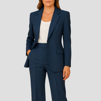 Véronique | Damen Sommer Anzug Tailliert Elegant Business Leicht Modern in Marineblau