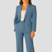 Véronique | Damen Sommer Anzug Tailliert Elegant Business Leicht Modern in Blau