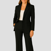 Véronique | Damen Sommer Anzug Tailliert Elegant Business Leicht Modern in Schwarz