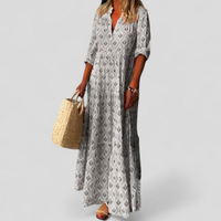 Wren | Damen V-Ausschnitt Maxikleid mit Taschen in Weiß