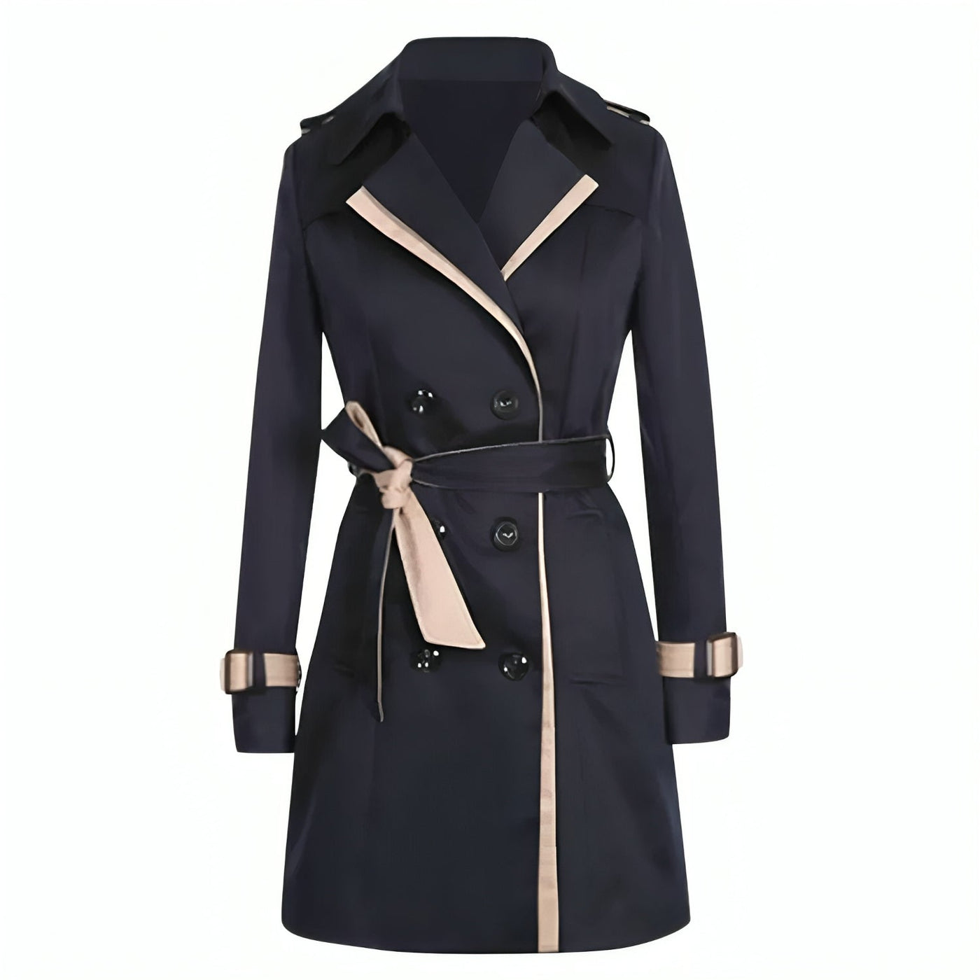 Eleganter Doppelreihiger Windbreaker Trenchcoat für Damen | Ideal für den Winter