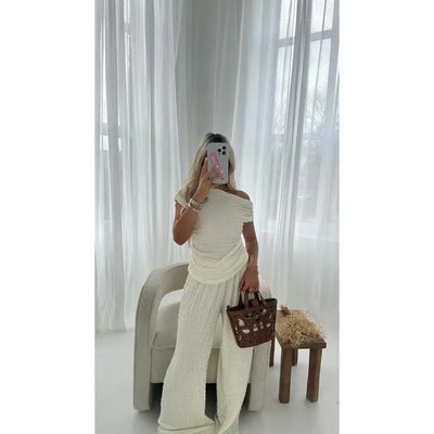 Fudus | Elegantes Gestricktes Satz (oberteil + Hose)