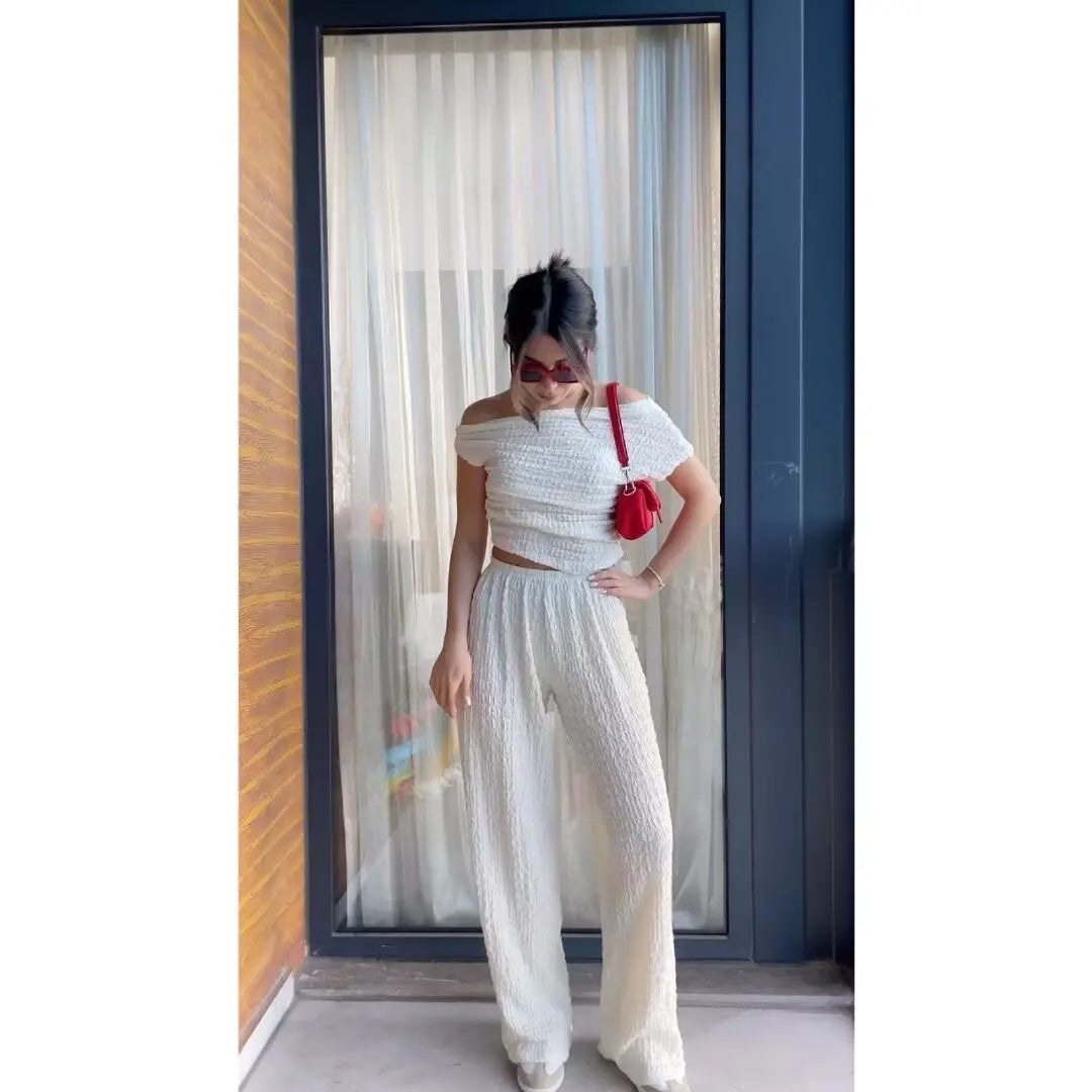 Fudus | Elegantes Gestricktes Satz (oberteil + Hose)