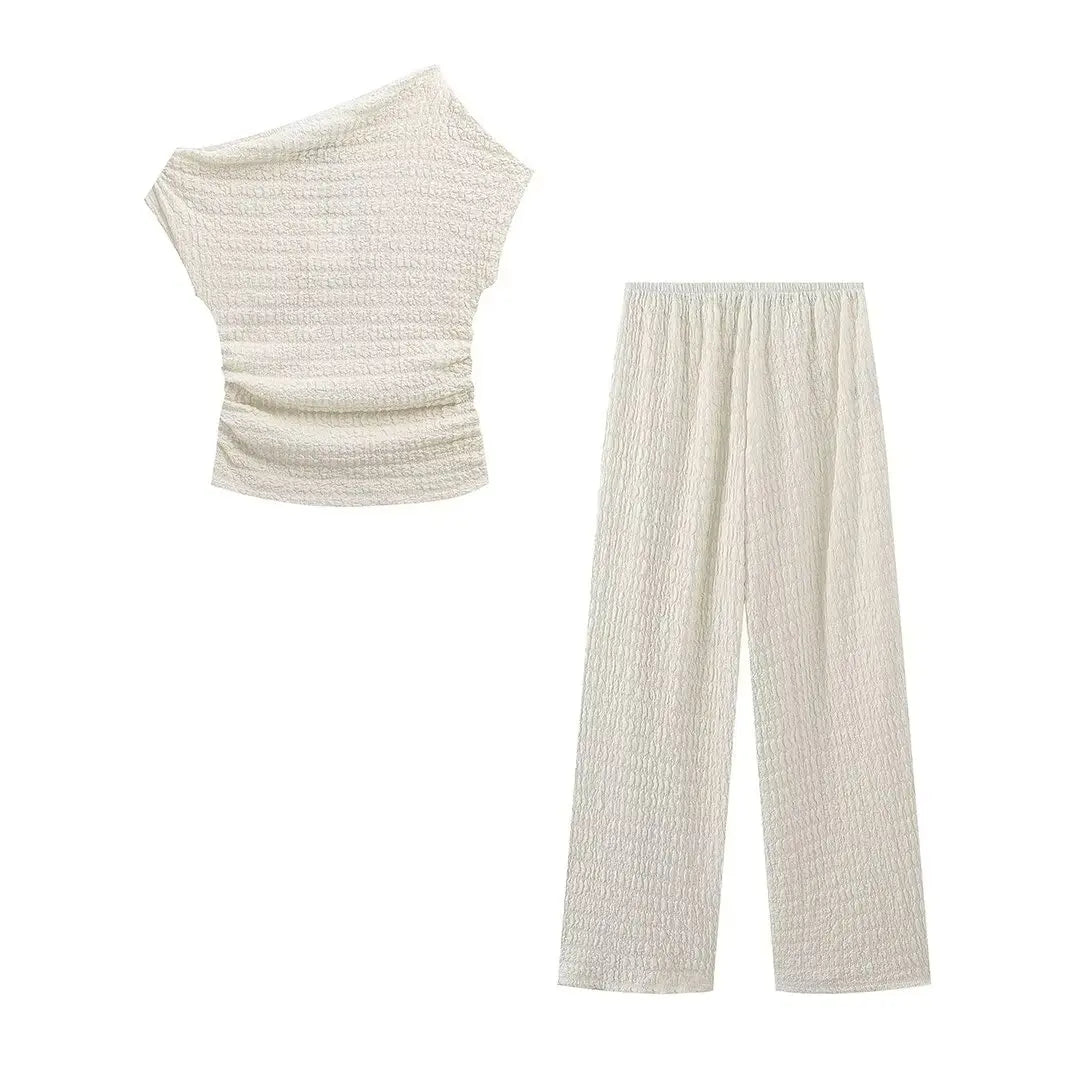 Fudus | Elegantes Gestricktes Satz (oberteil + Hose)