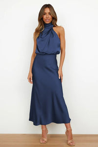 Margaux | Damen Cocktailkleid Schick Event Elegant Feminin Festlich in Tiefblau