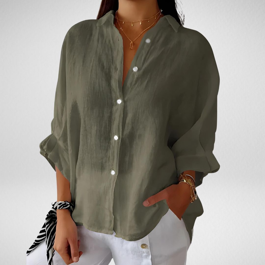 Brooksie® | Elegante Bluse mit gerafften Details