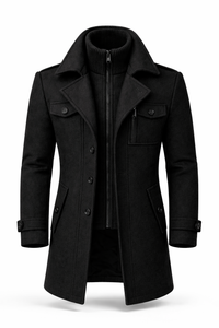 Marcus | Zweiteiliger Mantel in Schwarz