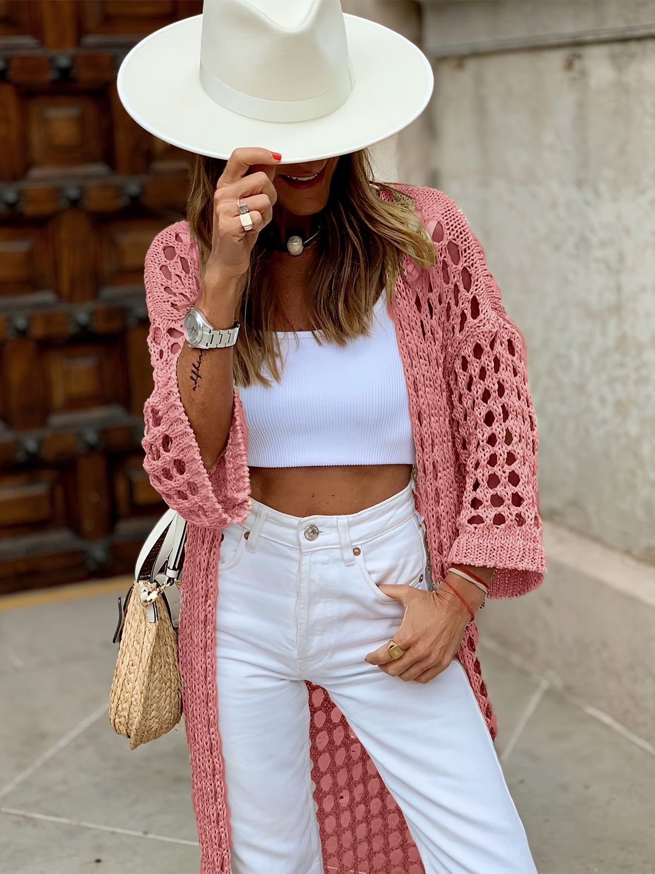 Emas | Gehäkelte Strickjacke für Damen