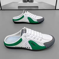 Herren Farbblock Rückenfreie Slip-On Sneaker in Grün