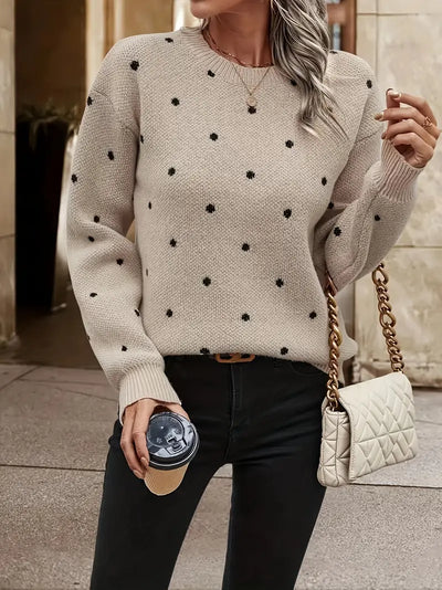 Soppie | Gepunkteter Pullover mit langen Ärmeln