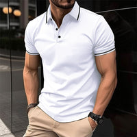 Lewis – Kurzarm-Polo mit klassischem Kragen für Herren in Weiß