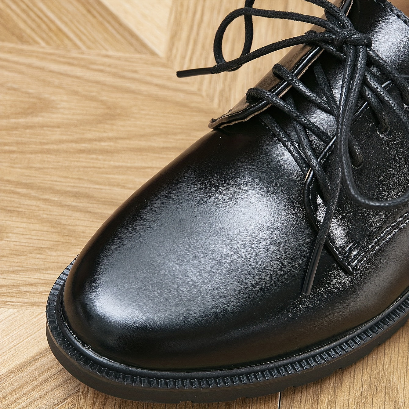 Fudus | Black Orthopedic Lace-Up Shoes for Women