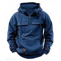 CLIFTON - Robuster Tactical Hoodie in Blau