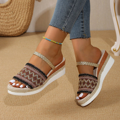 Holly | Elegante Sandalen mit Wellenmuster für Damen