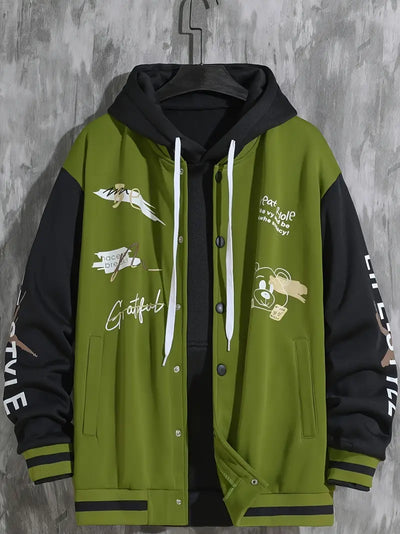 Baseballjacke mit Kapuze für Herren