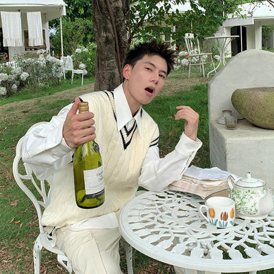 Fudus | V-ausschnitt Pullover Weste