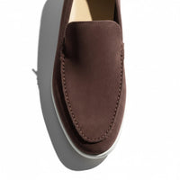 Sébastien | Herren Loafer Velours Mokassin Gummisohle Komfort Elegant in Braun