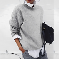 Gabriella - Damenpullover mit weitem Schnitt in Grau