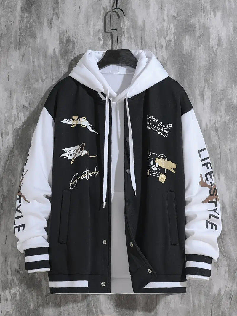 Baseballjacke mit Kapuze für Herren