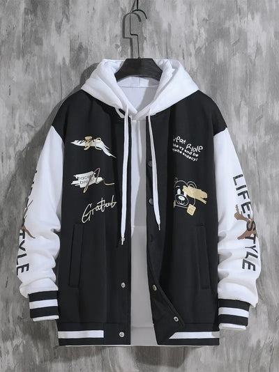 Baseballjacke mit Kapuze für Herren
