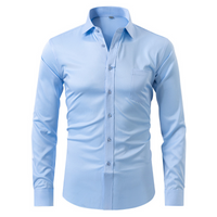 Felix™ - Knitterfreies Hemd in Lichtblau